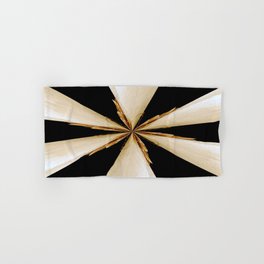 Black, White and Gold Star Hand & Bath Towel