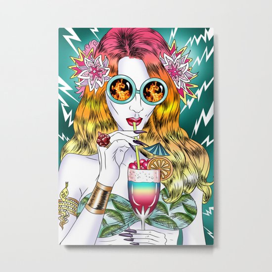 Beach Frenzy Metal Print