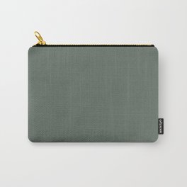 Dark Gray-Green Solid Color Pantone Laurel Wreath 17-6009 TCX Shades of Green Hues Carry-All Pouch