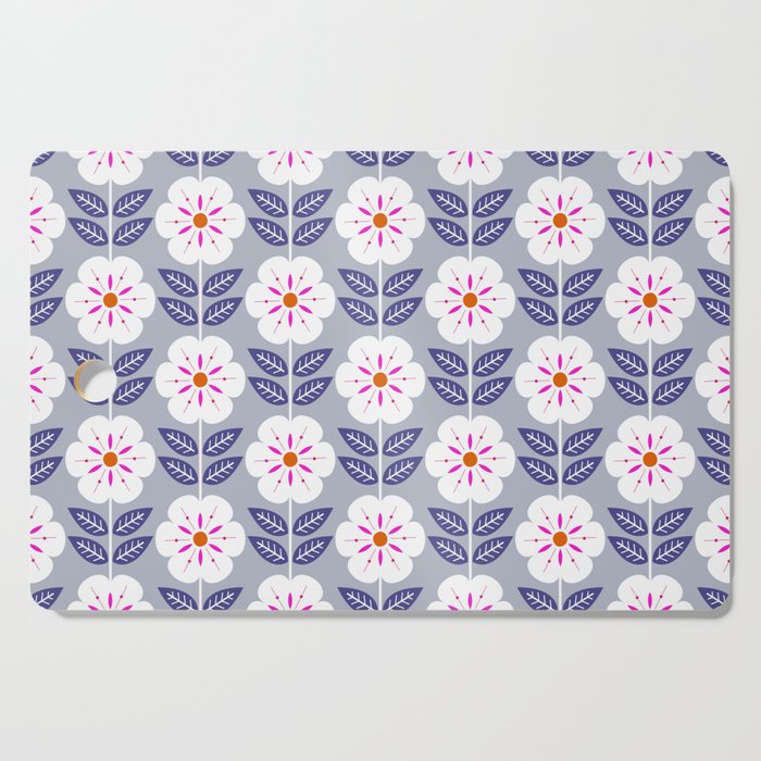 Mod Scandinavian flower pattern Cutting Board
