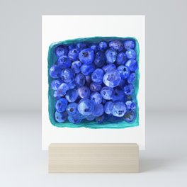 Watercolor Blueberries by Artume Mini Art Print
