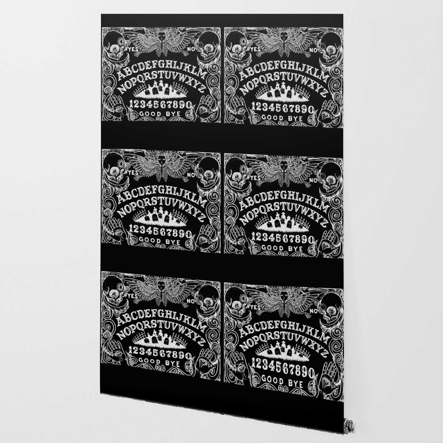 Ouija Board Wallpaper Black And White Ouija Board Black Wallpaper By Shayneofthedead Society6 ouija board black wallpaper by shayneofthedead