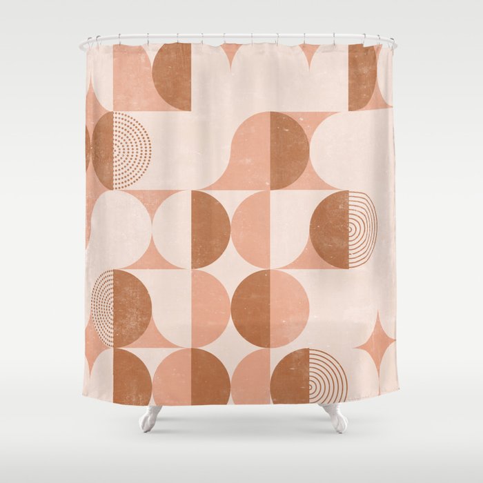 Pink Geometry Shower Curtain