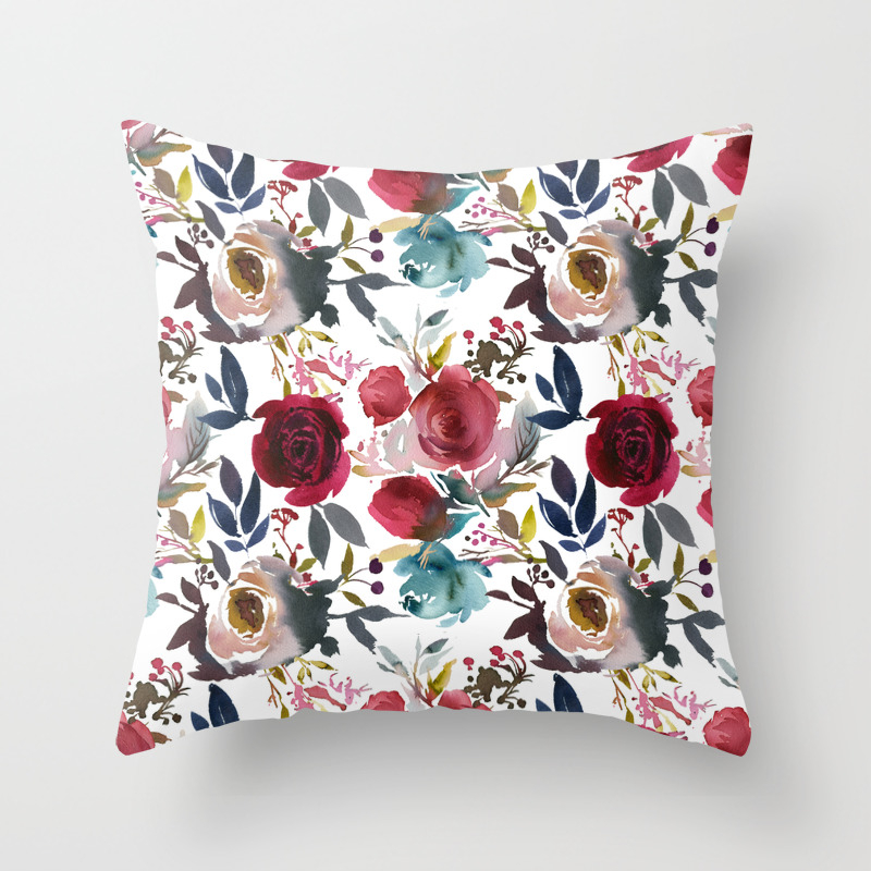 burgundy throw pillow