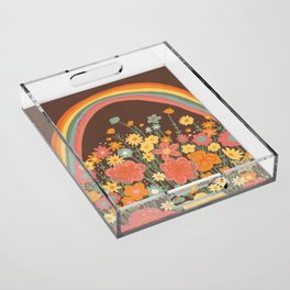 Rainbow garden Acrylic Tray