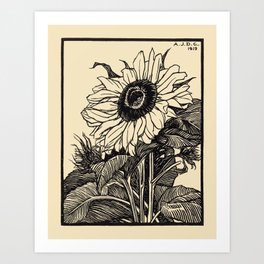Floral Print, Sunflowers Painting, Cottagecore Decor, Farm House Art, Flower Design - Sunflower Art Print