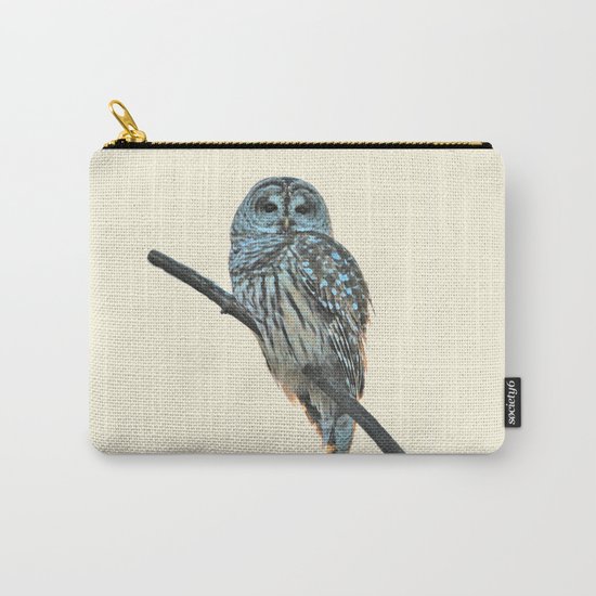 Barred Owl (beige) Carry-All Pouch