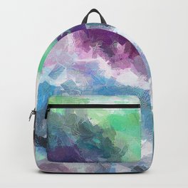Broken Boundaries Blue Green Abstract Backpack | Graphicdesign, Painting, Pattern, Contemporary, Contemporaryart, Originalart, Design, Color, Abstract, Modernart 