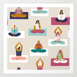 Morning yoga Art Print