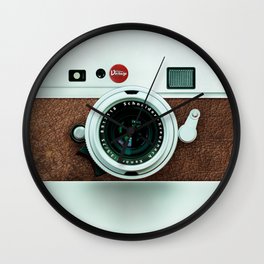 Retro vintage leather camera Wall Clock | Lens, Color, Chocolate, Vintage, Retrocamera, Photographer, Photo, Slr, Retro, Classic 