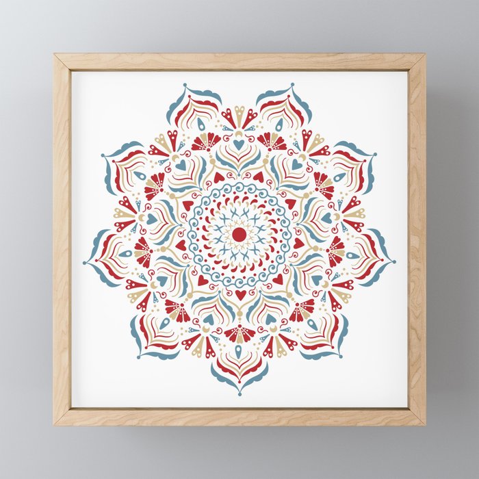 Global Mandala  Framed Mini Art Print
