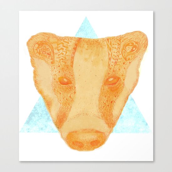 Native Aztec Badger Canvas Print