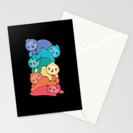 Rainbow Flag Gay Pride Lgbtq Sloth Stationery Card