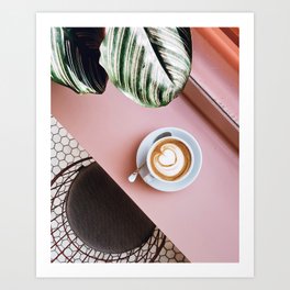 pink latte Art Print