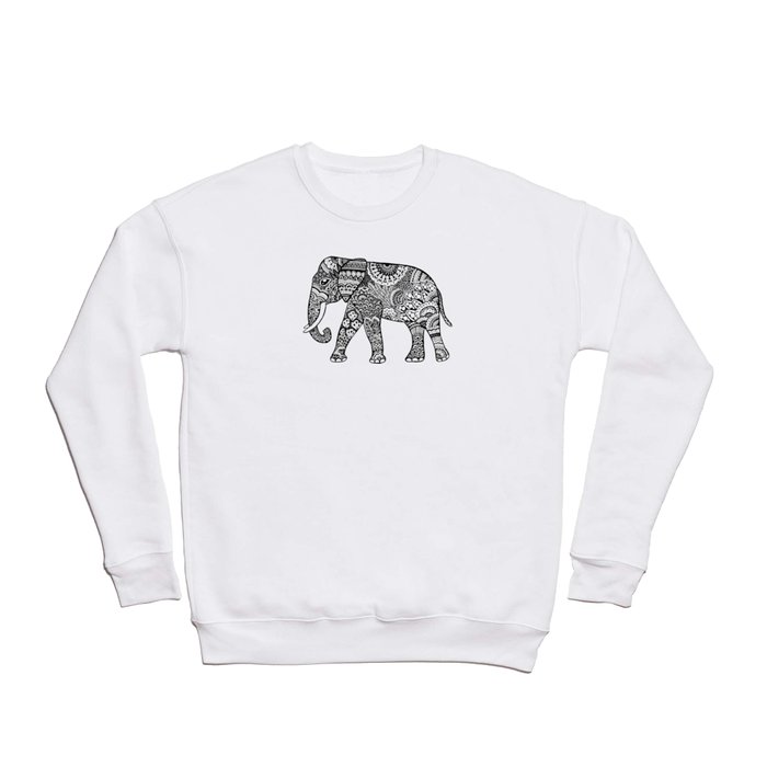 Zentangle elephant pattern Crewneck Sweatshirt