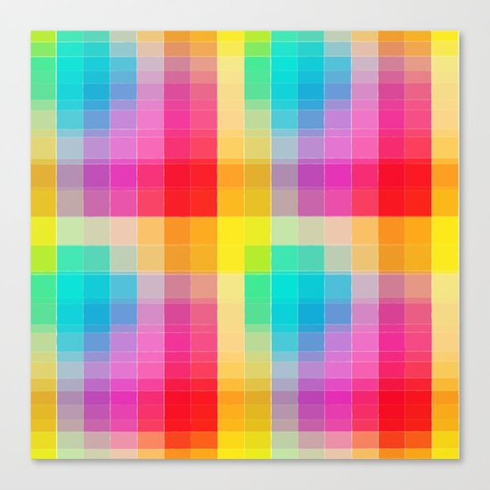 Rainbow grid Canvas Print