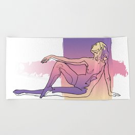 Skin Deep - Tasteful Nude Abstract Color Beach Towel