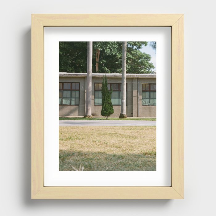 window and trees in taiwan Recessed Framed Print