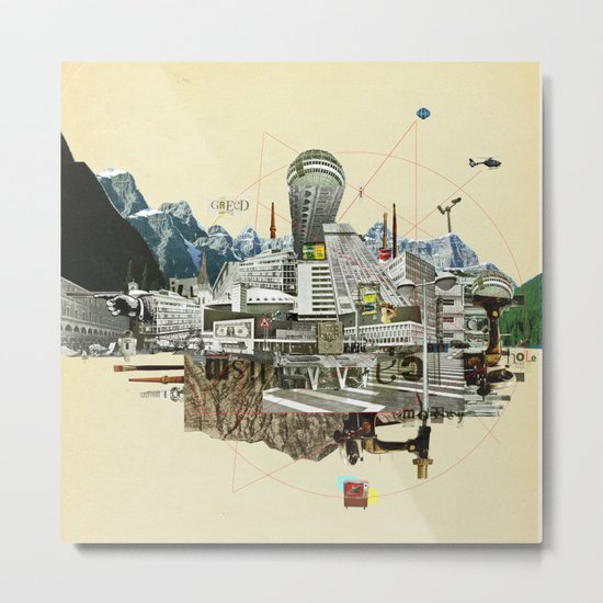 Collage City Mix 7 Metal Print