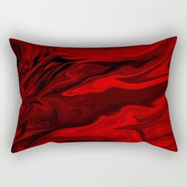 Blood Red Marble Rectangular Pillow