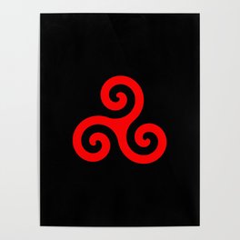 Triskele 12 -triskelion,triquètre,triscèle,spiral,celtic,Trisquelión,rotational Poster
