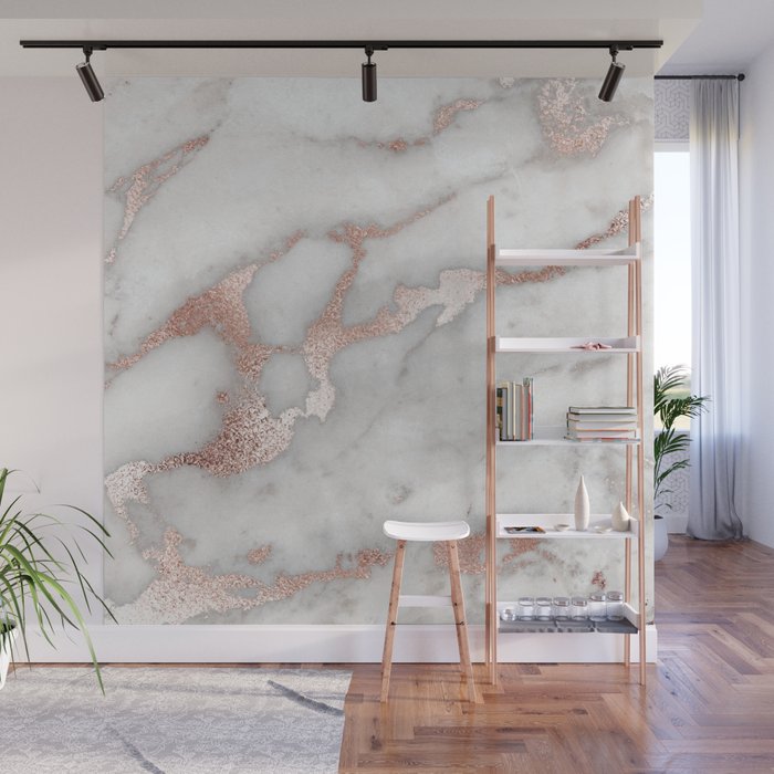 Rose Gold Marble Wall Mural