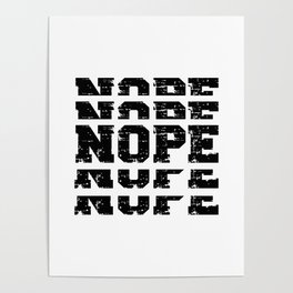 NOPE (black) Poster