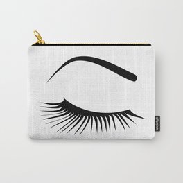 Closed Eyelashes Right Eye Carry-All Pouch | Wink, Winking, Righteye, Digital, Simple, Female, Graphicdesign, Blinking, Cute, Woman 