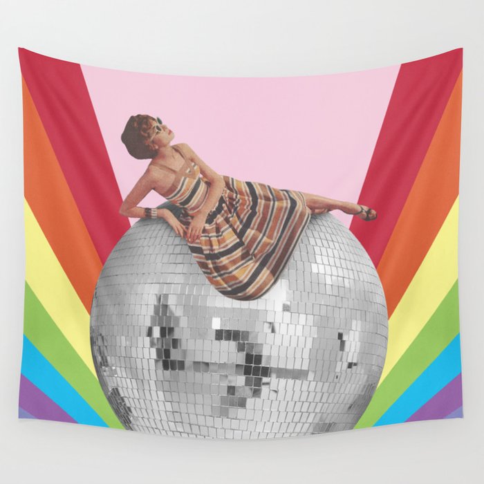 Disco Lounging Wall Tapestry