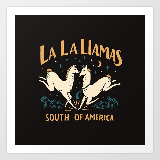 La la llamas Art Print