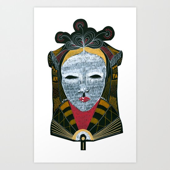 Black MASK Art Print