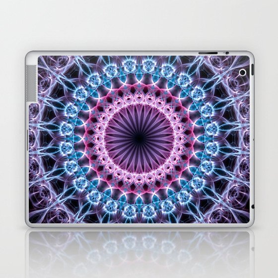 Dark pink and blue mandala Laptop & iPad Skin