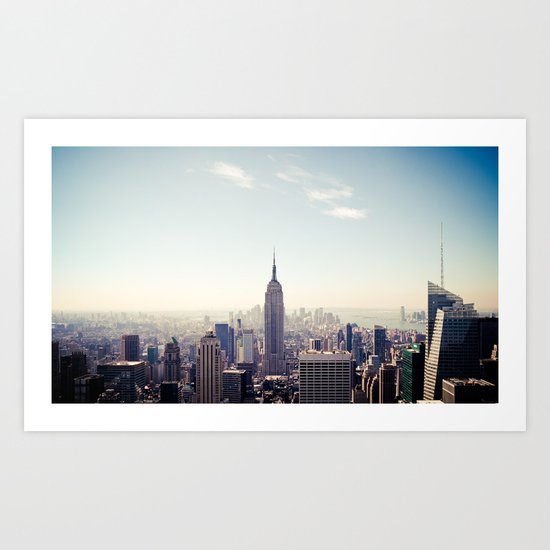 Manhattan - Empire State Building Pano | colored Art Print