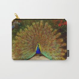 Peacock and Peacock Butterfly by Archibald Thorburn Carry-All Pouch | Blue, Old, Archibaldthorburn, Landscape, Brown, Wilderness, Retro, Scenery, Bird, Peacockbutterfly 