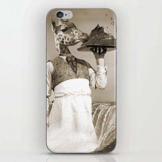 giraffe waiter iPhone Skin