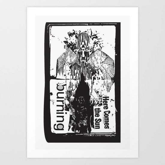 burning sun Art Print