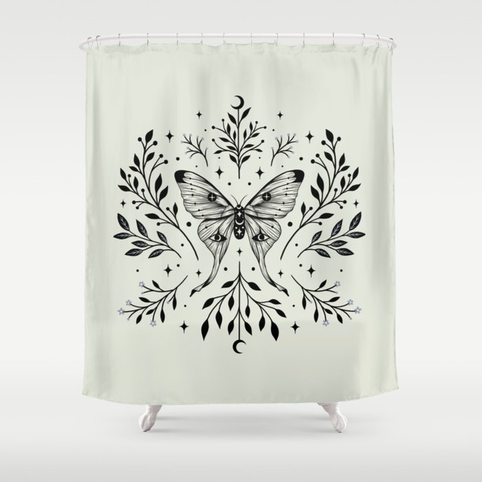 Mystical Luna Moth Shower Curtain