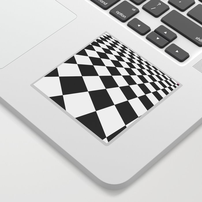 Checkered perspectives. Sticker