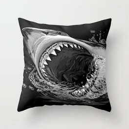 Shark Painting 2 Throw Pillow