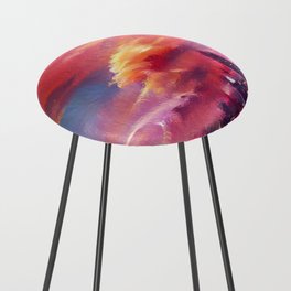 Sunset over the City in the Clouds Counter Stool