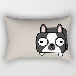 Boston Terrier Loaf - Black and White Dog Rectangular Pillow
