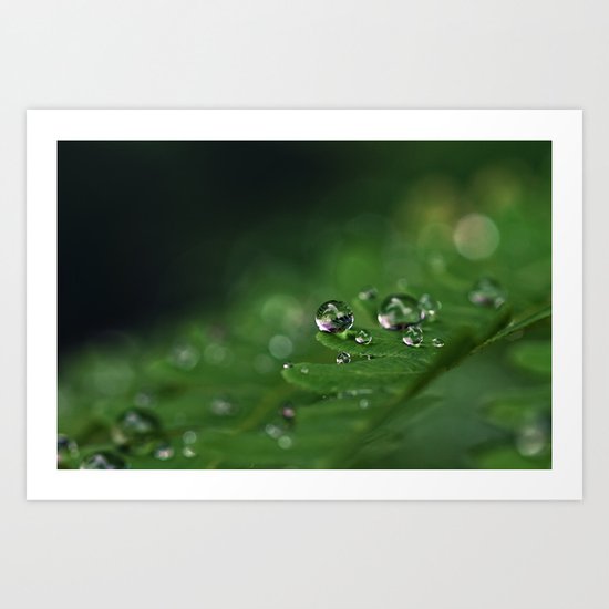 jewels in green Art Print