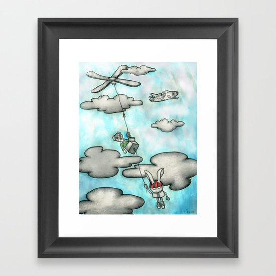 Jack and the Dude with Bunny Ears Framed Art Print