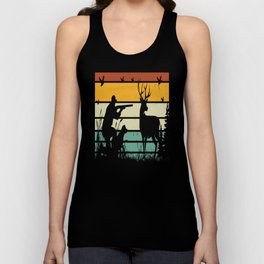 Sunset Dog Cat Silhouettes Tank Top