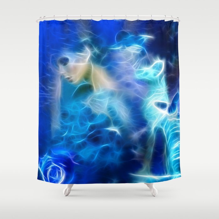 royal blue shower curtain