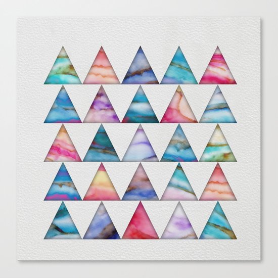 Marble Triangles 2 Canvas Print