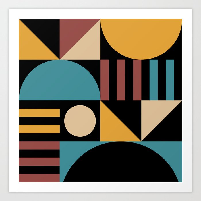 Geometric Abstract 521 Art Print