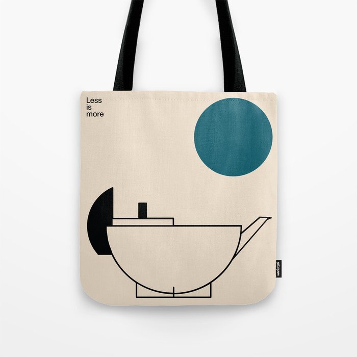 Teapot, Marianne Brandt, Mid Century Modern Art Print, Bauhaus Print Tote Bag