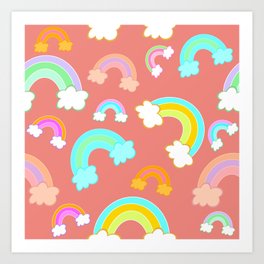 Pinky Rainbow for Days Art Print