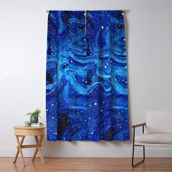Galaxy Painting Acrylic Galaxy Art Blackout Curtain By Olechka